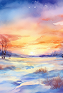 夜明けのイラスト