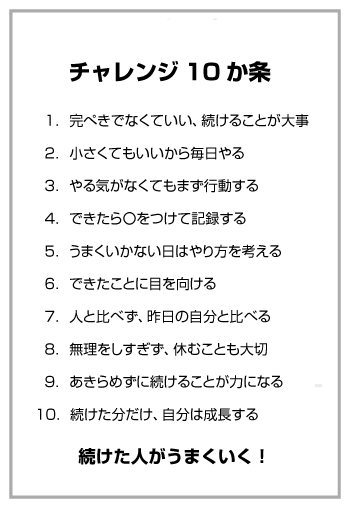 ウラ面：10か条